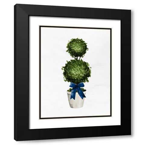 Topiaries 1 Black Modern Wood Framed Art Print with Double Matting by Bailey, Ann