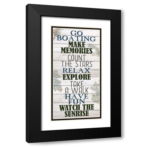 Cabin Rules 2 Black Modern Wood Framed Art Print with Double Matting by Bailey, Ann