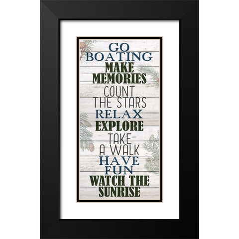 Cabin Rules 2 Black Modern Wood Framed Art Print with Double Matting by Bailey, Ann