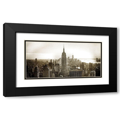 New York City Black Modern Wood Framed Art Print with Double Matting by Bailey, Ann