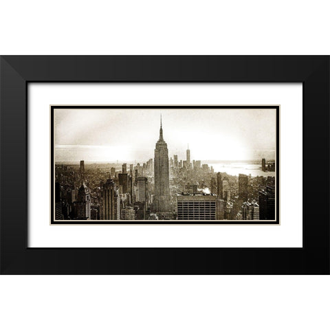 New York City Black Modern Wood Framed Art Print with Double Matting by Bailey, Ann
