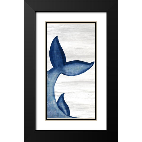 Whale Tails 1 Black Modern Wood Framed Art Print with Double Matting by Bailey, Ann