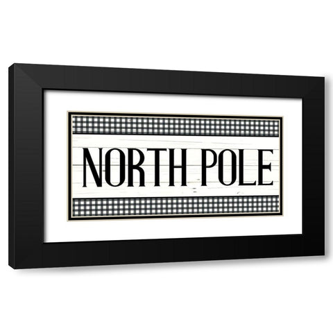 North Pole Black Modern Wood Framed Art Print with Double Matting by Bailey, Ann