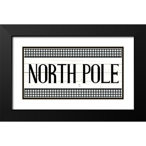 North Pole Black Modern Wood Framed Art Print with Double Matting by Bailey, Ann