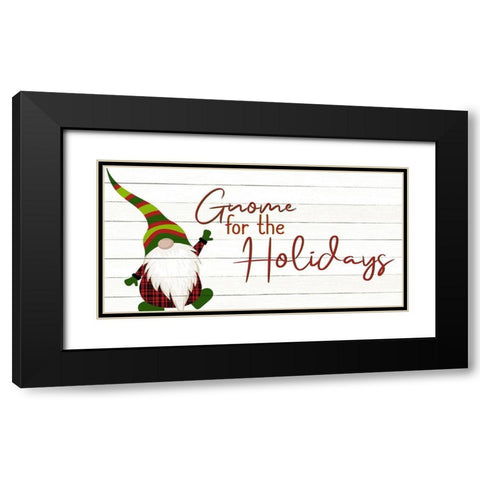 Gnome for the Holidays 2 Black Modern Wood Framed Art Print with Double Matting by Bailey, Ann