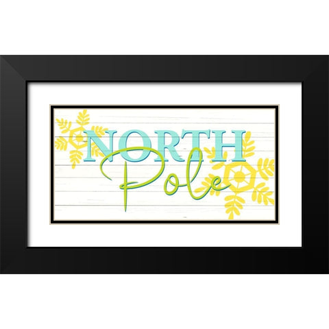 North Pole Bright Black Modern Wood Framed Art Print with Double Matting by Bailey, Ann
