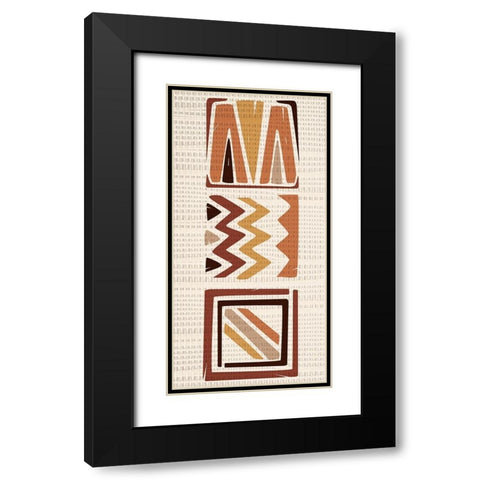 Rattan Pattern 1 Black Modern Wood Framed Art Print with Double Matting by Bailey, Ann