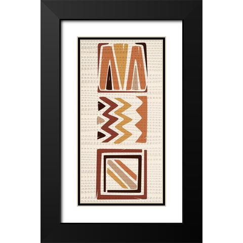 Rattan Pattern 1 Black Modern Wood Framed Art Print with Double Matting by Bailey, Ann