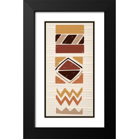 Rattan Pattern 2 Black Modern Wood Framed Art Print with Double Matting by Bailey, Ann