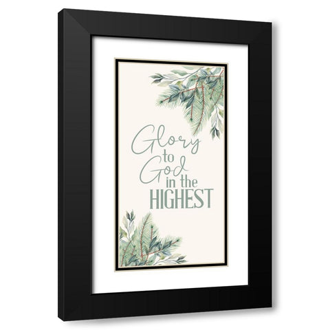 Glory To God Black Modern Wood Framed Art Print with Double Matting by Bailey, Ann