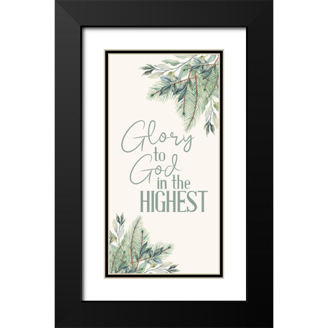 Glory To God Black Modern Wood Framed Art Print with Double Matting by Bailey, Ann