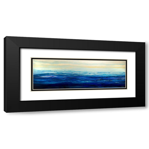 Blue Waters Black Modern Wood Framed Art Print with Double Matting by Bilotta, Barbara