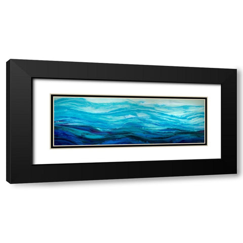 River Run Black Modern Wood Framed Art Print with Double Matting by Bilotta, Barbara