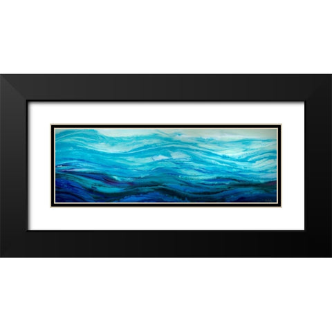 River Run Black Modern Wood Framed Art Print with Double Matting by Bilotta, Barbara