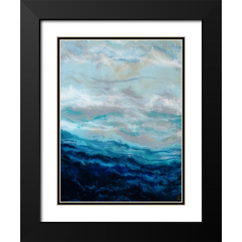 Waterfall I Black Modern Wood Framed Art Print with Double Matting by Bilotta, Barbara