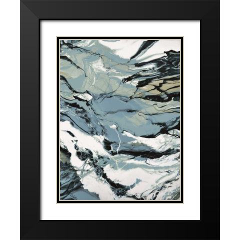 Lunar Currents Black Modern Wood Framed Art Print with Double Matting by Bilotta, Barbara