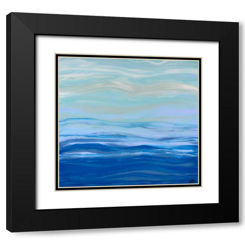 Pure Water Black Modern Wood Framed Art Print with Double Matting by Bilotta, Barbara