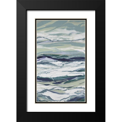 Ocean Blues Black Modern Wood Framed Art Print with Double Matting by Bilotta, Barbara
