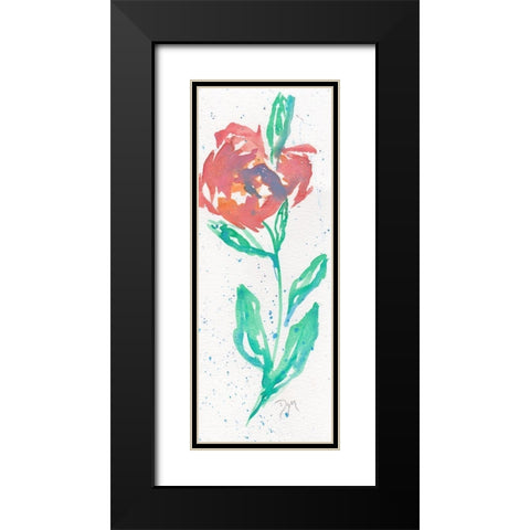 2019 Florals Peony I Black Modern Wood Framed Art Print with Double Matting by Dyer, Beverly