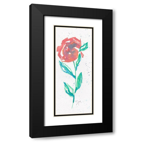2019 Florals Peony II 1 Black Modern Wood Framed Art Print with Double Matting by Dyer, Beverly