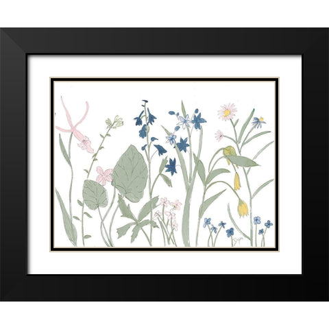 Spring Parade 1 Black Modern Wood Framed Art Print with Double Matting by Dyer, Beverly