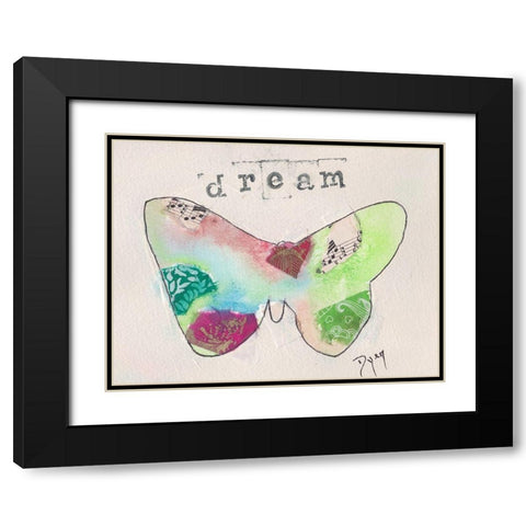 Butterfly Dream II Black Modern Wood Framed Art Print with Double Matting by Dyer, Beverly