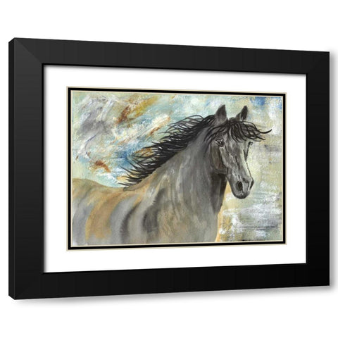 Run Like the Wind Black Modern Wood Framed Art Print with Double Matting by Dyer, Beverly