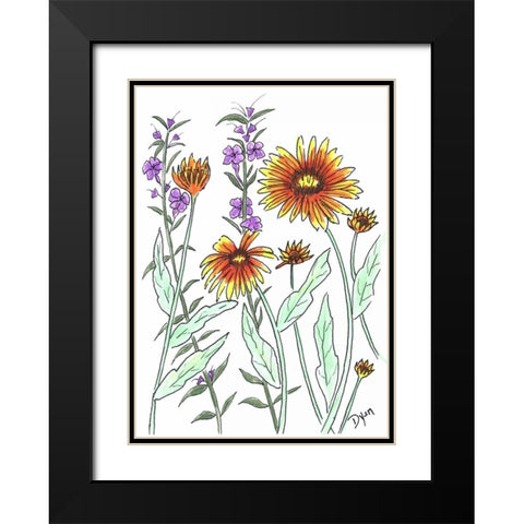 Common Blanket Flower Black Modern Wood Framed Art Print with Double Matting by Dyer, Beverly