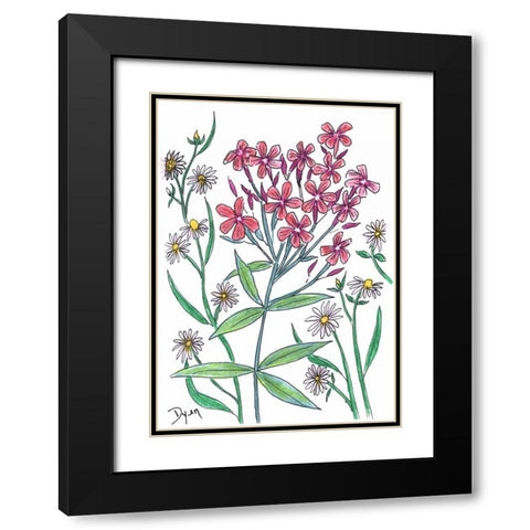 Summer Phlox Black Modern Wood Framed Art Print with Double Matting by Dyer, Beverly
