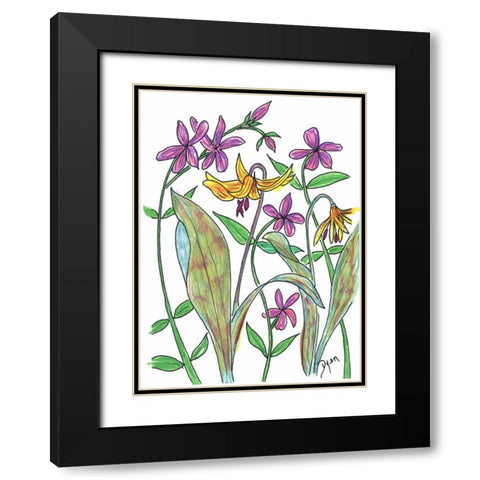 Wild Blue Phlox Black Modern Wood Framed Art Print with Double Matting by Dyer, Beverly