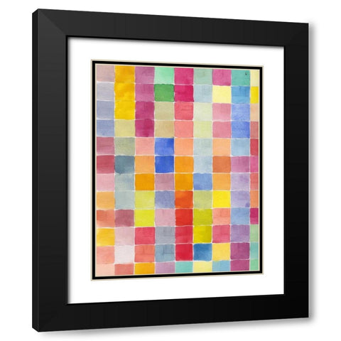 Rainbow Color Block 2 Black Modern Wood Framed Art Print with Double Matting by Dyer, Beverly