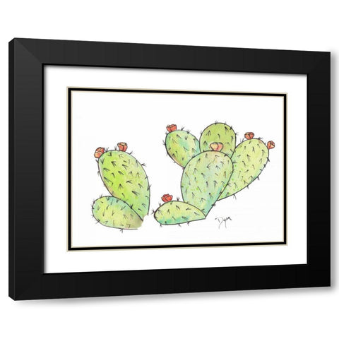 Prickly Black Modern Wood Framed Art Print with Double Matting by Dyer, Beverly