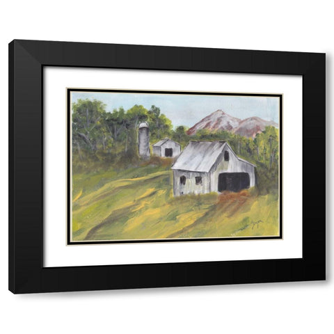 Country Road 1 Black Modern Wood Framed Art Print with Double Matting by Dyer, Beverly