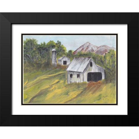 Country Road 1 Black Modern Wood Framed Art Print with Double Matting by Dyer, Beverly