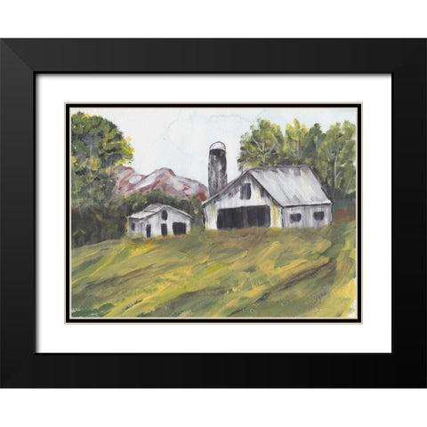 Country Road II Black Modern Wood Framed Art Print with Double Matting by Dyer, Beverly