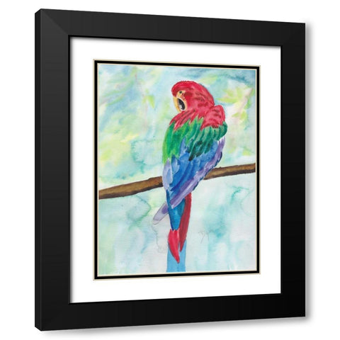 Tropical Perch I Black Modern Wood Framed Art Print with Double Matting by Dyer, Beverly