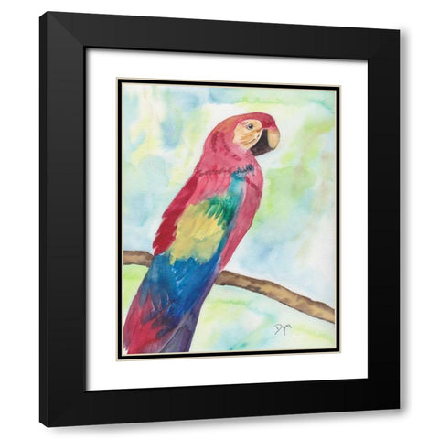 Tropical Perch II Black Modern Wood Framed Art Print with Double Matting by Dyer, Beverly