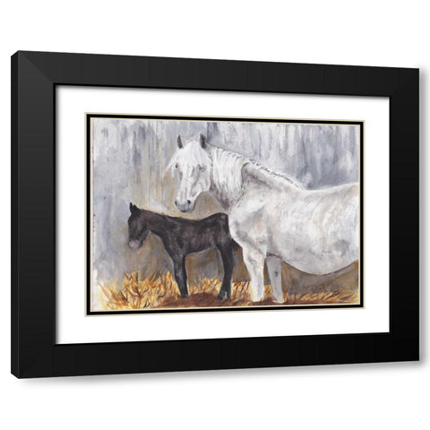 Tender Moment II Black Modern Wood Framed Art Print with Double Matting by Dyer, Beverly