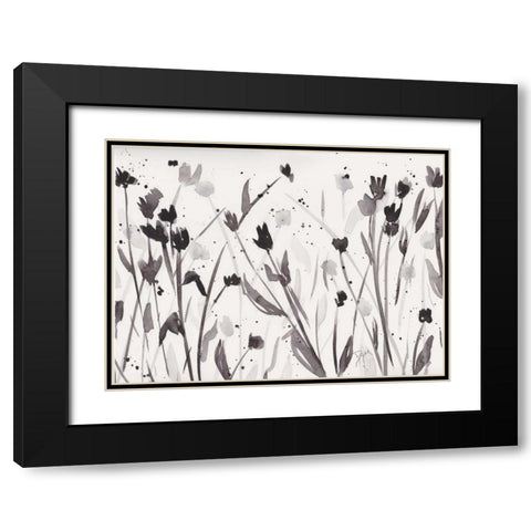 Noir Meadow Black Modern Wood Framed Art Print with Double Matting by Dyer, Beverly