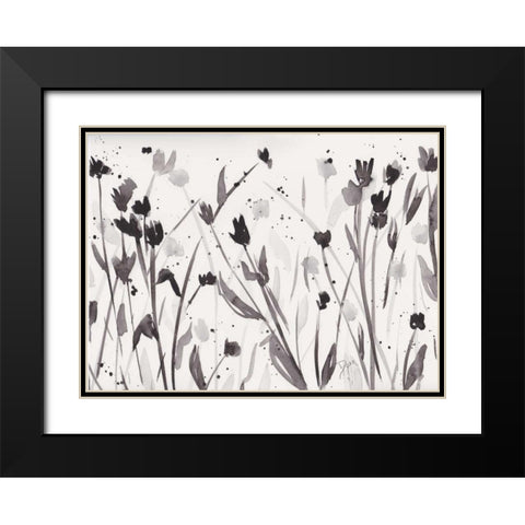 Noir Meadow Black Modern Wood Framed Art Print with Double Matting by Dyer, Beverly