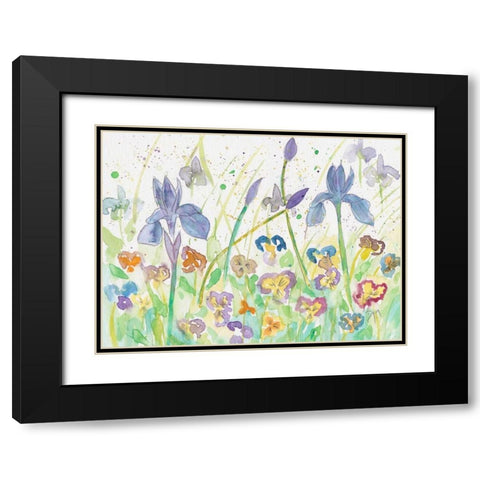 Iris and Company Black Modern Wood Framed Art Print with Double Matting by Dyer, Beverly