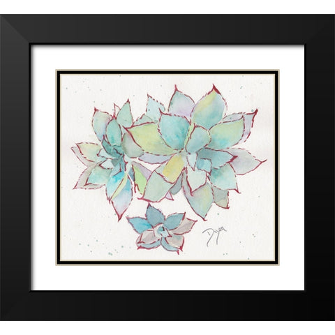 Succulent ll Black Modern Wood Framed Art Print with Double Matting by Dyer, Beverly
