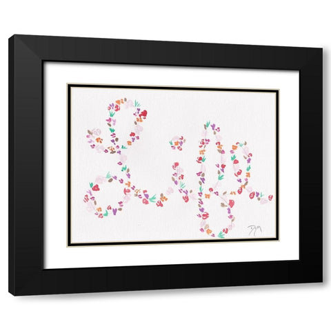 Soft Florals 2018 Life Black Modern Wood Framed Art Print with Double Matting by Dyer, Beverly