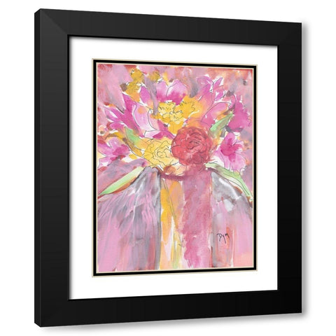 Sunny Posey Black Modern Wood Framed Art Print with Double Matting by Dyer, Beverly