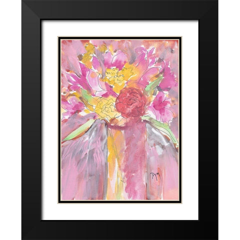 Sunny Posey Black Modern Wood Framed Art Print with Double Matting by Dyer, Beverly