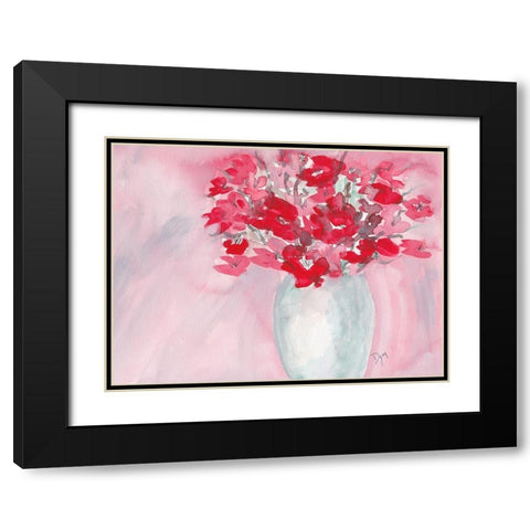 Cherry Blossom Bouquet Black Modern Wood Framed Art Print with Double Matting by Dyer, Beverly