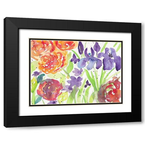 Spring Garden Black Modern Wood Framed Art Print with Double Matting by Dyer, Beverly