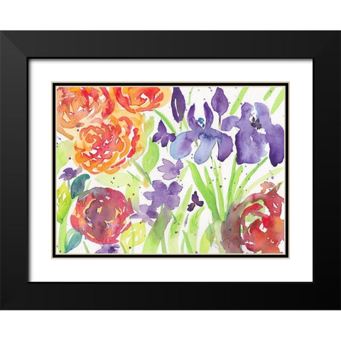 Spring Garden Black Modern Wood Framed Art Print with Double Matting by Dyer, Beverly