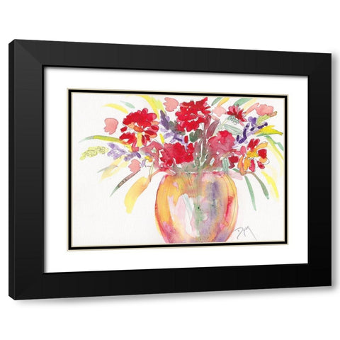 Summer Bouquet Black Modern Wood Framed Art Print with Double Matting by Dyer, Beverly