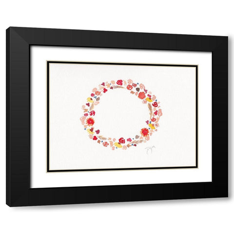 Fall Leaf III Black Modern Wood Framed Art Print with Double Matting by Dyer, Beverly
